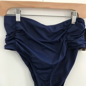 High Rise Navy Swimsuit Bottoms